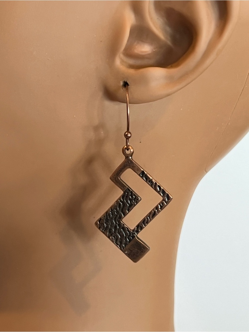 Copper Abstract Earrings